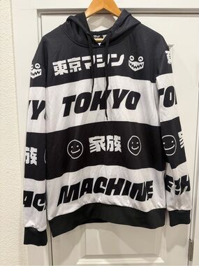Machine Black & White Tokyo Graphic Hoodie